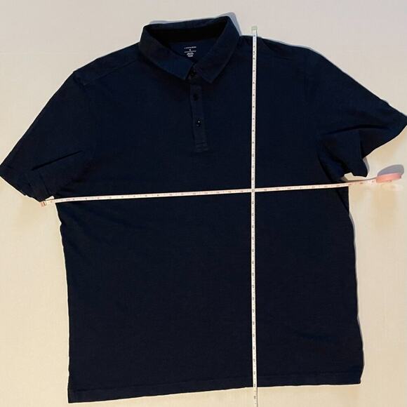 New 14th & Union Nordstrom Navy Blue Short Sleeve Cotton Polo Shirt Size XL - Picture 8 of 10